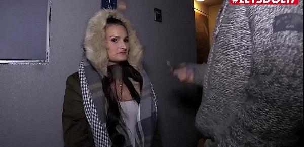  BUMS BUS - Holly Banks - Slutty German Teen Rides A Big Cock On The Van Fuck